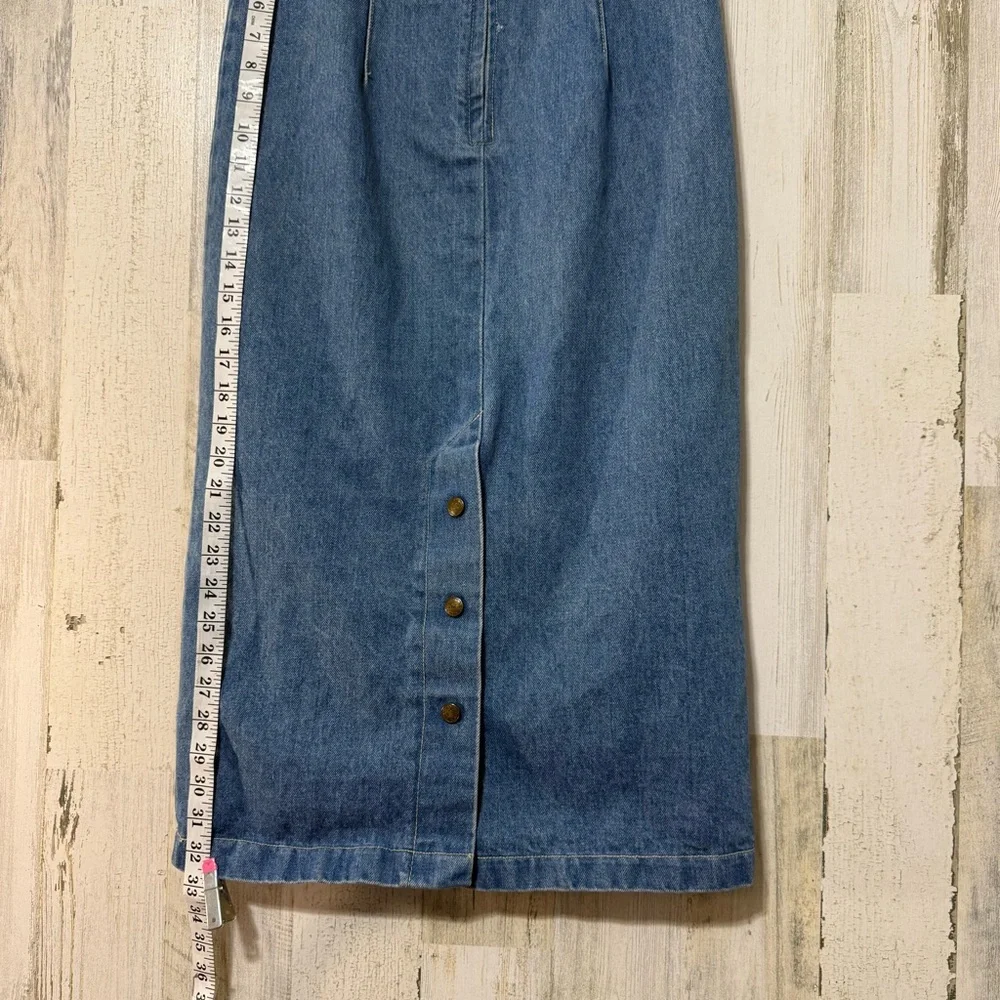 Vintage Classic Blue Denim Pencil Skirt